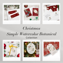 Simple Watercolor Botanical Christmas