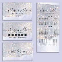 Holographic Purple Glitter Luxury Glam Business 