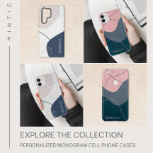 Personalized Monogram Abstract Cell Phone Cases
