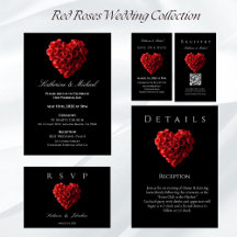 Heart Shaped Red Roses Wedding Collection