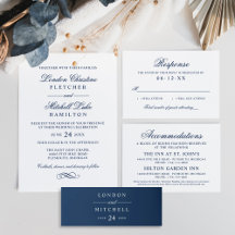 Classic Elegant Navy Blue Wedding