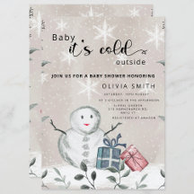 Snowman baby it's cold outside baby shower