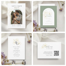 Chic Modern Floral Minimalist Wedding