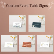 Custom Event Table Signs