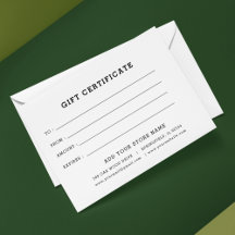Add Logo Editable Business Gift Certificate