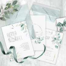 Dreamy Greenery Wedding Green/Blue