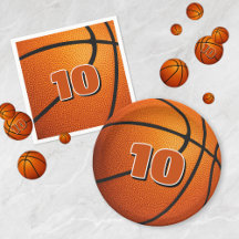 boys girls basketball party invites table decor