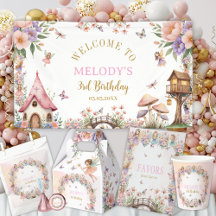 Whimsical Enchanted Fairy Garden 3rd Birthday