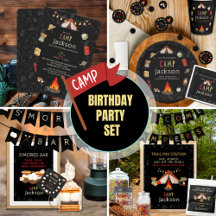 Camp Theme Kid's Birthday Party Set