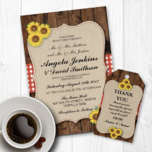 Sunflower Rustic Burlap Wedding Collection