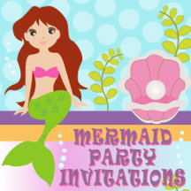 Mermaid Pool Party Invitations