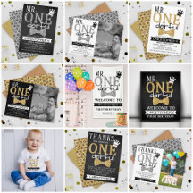 Mr. ONEderful Boys 1st Birthday Party Collection