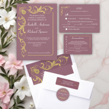 Elegant Victorian Dusty Rose Wedding Suite