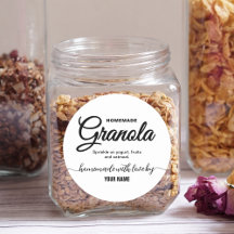 Homemade granola Labels
