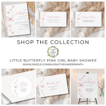 Little Butterfly Pink Girl Baby Shower