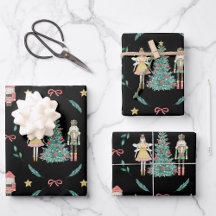 Cute Christmas Nutcracker Gift Wrap Collection