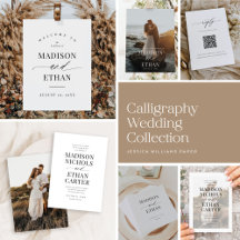 Elegant Simple Calligraphy Wedding