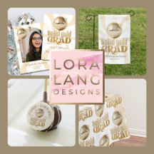 Retro Solid Gold Grad Disco Graduation Collection