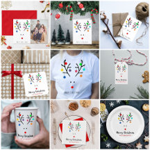 Modern Holiday Whimsical Reindeer Collection