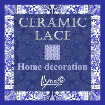 Ceramic lace Blue of Greece for Home