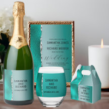 Luxury Teal Turquoise Silver Glitter Collection