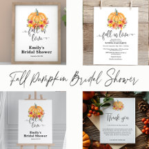 Pumpkin Fall Collection Bridal Shower  F234