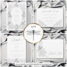 Elegant Gray Chinoiserie Nature & Birds Wedding