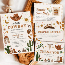 Little Cowboy Western Baby Shower Collection