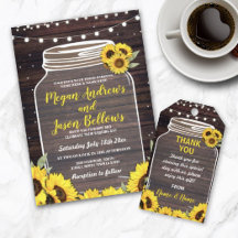 Dark Wood Sunflower Fireflies Jar