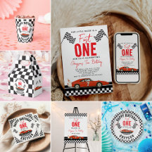 Fast One Race Car 1st Birthday Party Collection
