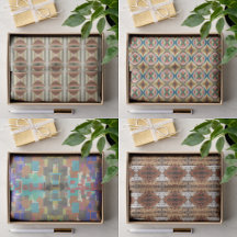 Gift Tissue Paper With Geometric Pattern Designs 