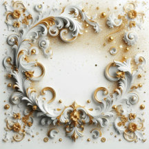 Luxury Baroque Style White and Gold Wedding