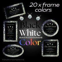 Product Labels Glitter Frame Sparkling Diamonds