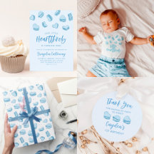 Valentine Birthday Party Blue Heart Macarons