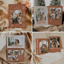 Terracotta Boho Christmas Cards