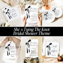 Black Bow She's Tying The Knot Bridal Shower