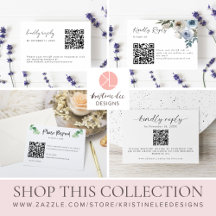 Wedding RSVP Cards with QR Code