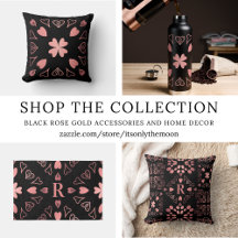 Black Rose Gold accessories and home decor