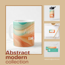 Abstract modern terracotta and jade background