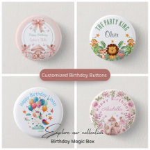 Kids Happy Birthday Buttons