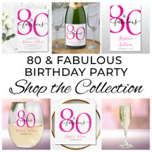 Minimal Modern Eighty and Fabulous Birthday Party