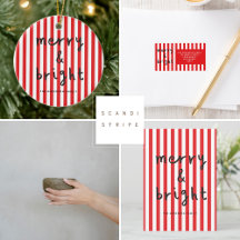 Typography Modern Minimal stripe wavy Christmas Co