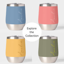 Personalized Matching Bridesmaids Wine Tumblers