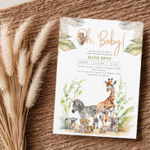 Safari Jungle Baby Animals Baby Shower