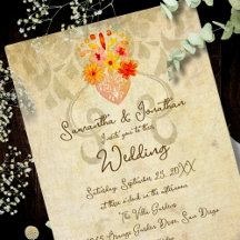 Sacred Heart Baroque Vintage Mexican Wedding