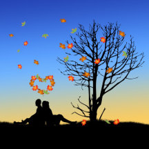 Heart-Shaped Autumn Leaves