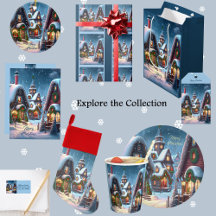 Charming snowy Christmas village