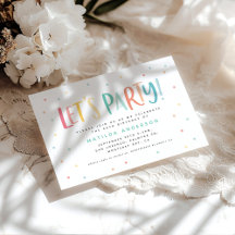 Colorful rainbow polka dot + stripe birthday 