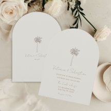 Minimal Tropical Palm Trees Wedding