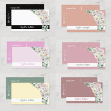 Bloom Floral Watercolor Delicate Business Cards